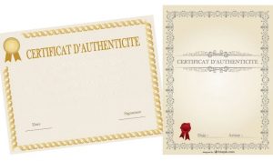 creer un certificat d'authenticité pour oeuvre d'art