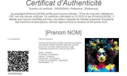 creer un certificat d'authenticité